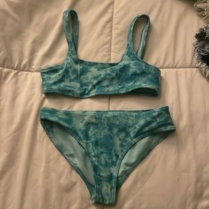 tie-dye bathing suit set